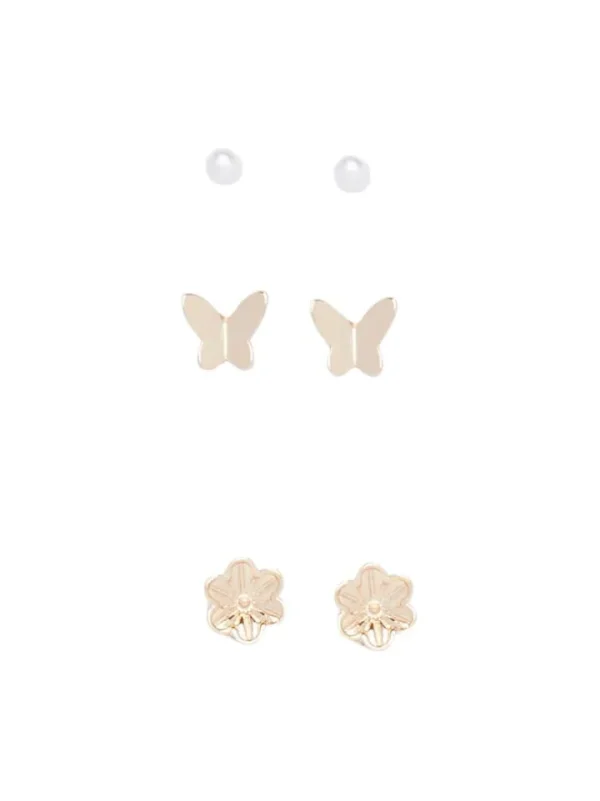 Pieces Jewellery<CLENE MAY 3-PACK EARSTUDS (GOLD)