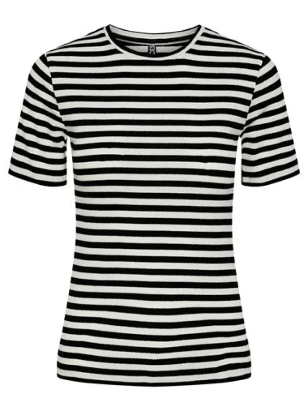 Pieces T-Shirts<COOPER TSHIRT (BLACK & WHITE)