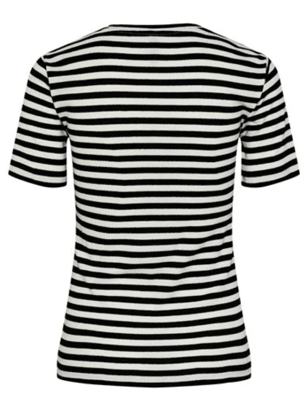 Pieces T-Shirts<COOPER TSHIRT (BLACK & WHITE)
