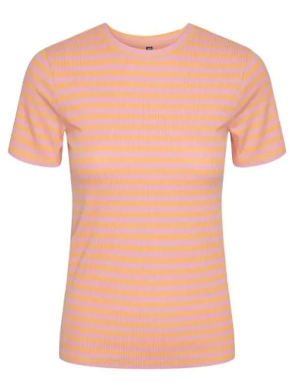 Pieces T-Shirts<COOPER TSHIRT (PINK & ORANGE)