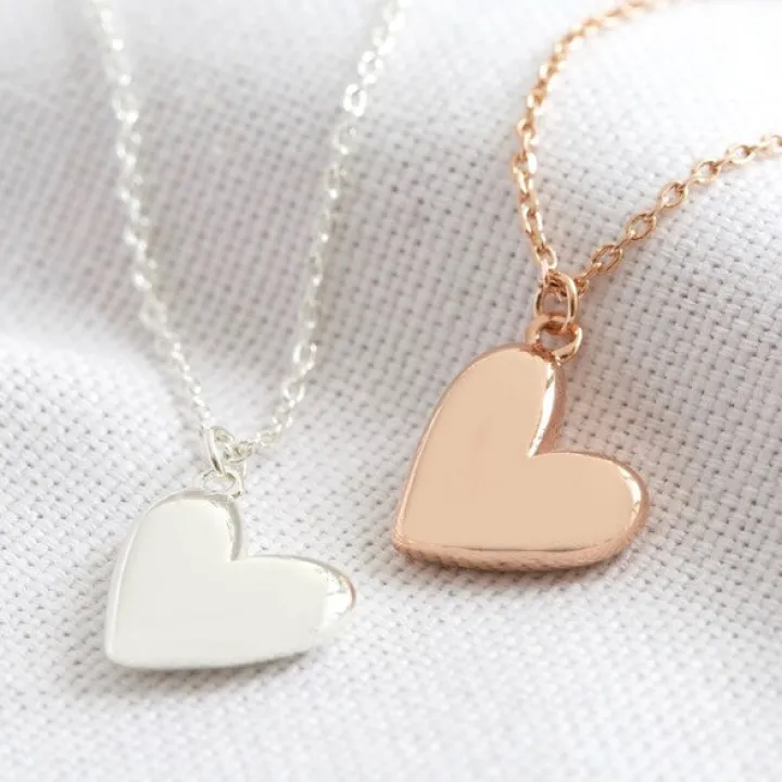 d_heart_necklace_silver_3.webp Lisa Angel Jewellery<3D Heart Necklace (Silver)