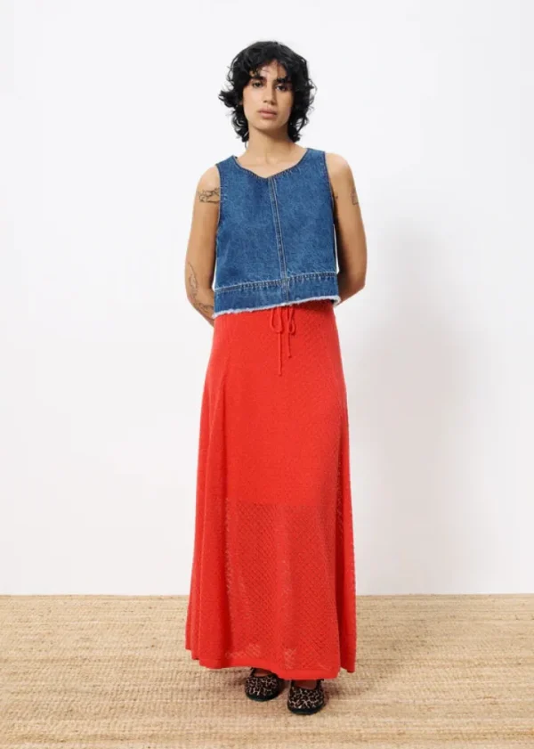 Frnch Camis & Vests<Dafne Denim Crop Top ( Jean)