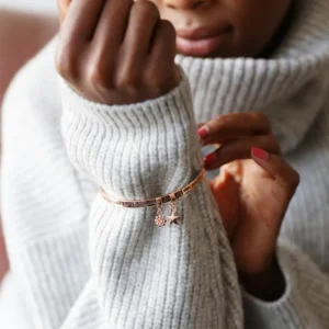 Lisa Angel Jewellery<Daughter Meaningful Word Bangle (Rose Gold)