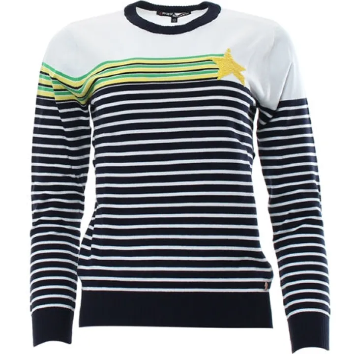 elaine_stripe_jumper_navy_3.webp Rant & Rave Jumpers & Cardigans<Elaine Stripe Jumper
