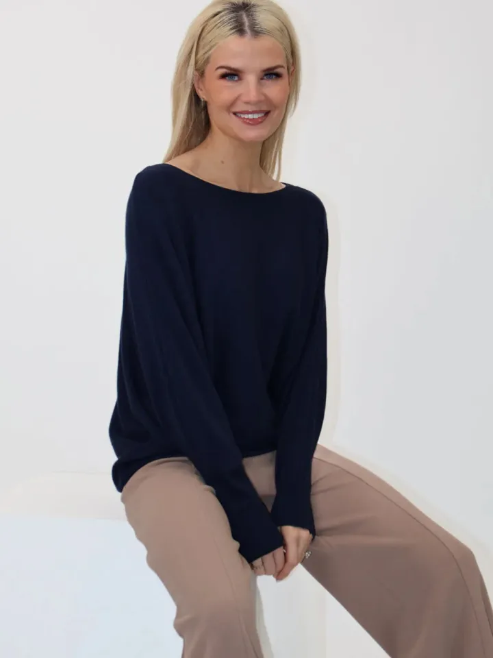 elba_jumper_navy_1.webp Kate & Pippa Jumpers & Cardigans<Elba Jumper
