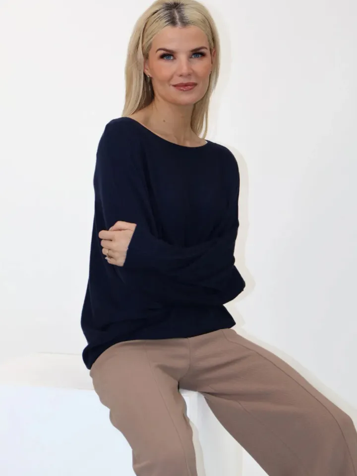 elba_jumper_navy_2.webp Kate & Pippa Jumpers & Cardigans<Elba Jumper