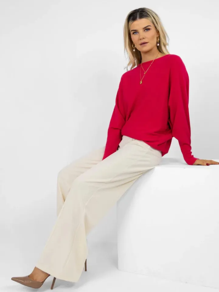 elba_jumper_raspberry_2.webp Kate & Pippa Jumpers & Cardigans<ELBA JUMPER (RASPBERRY)