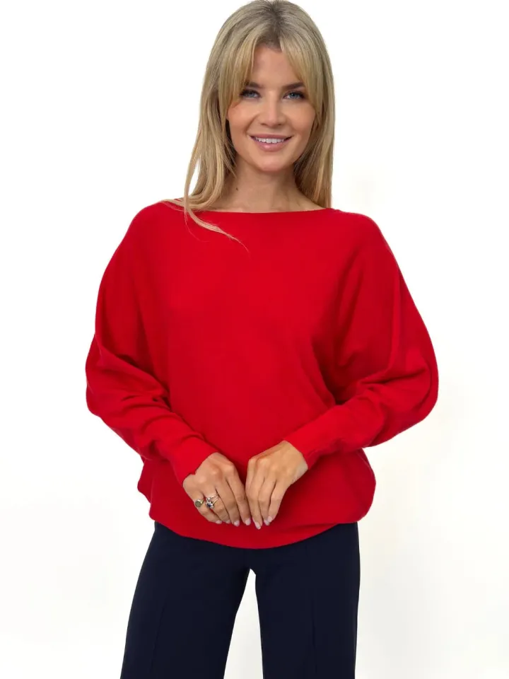 elba_jumper_red_5.webp Kate & Pippa Jumpers & Cardigans<Elba Jumper