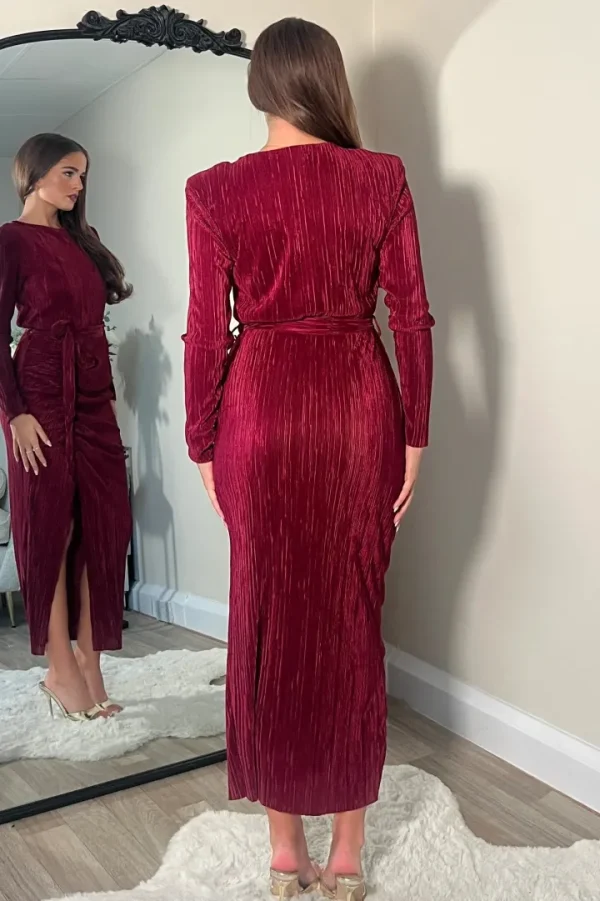 Girl in Mind Dresses | Occasionwear<Elena Long Sleeve Ruched Seamed Midi Dress