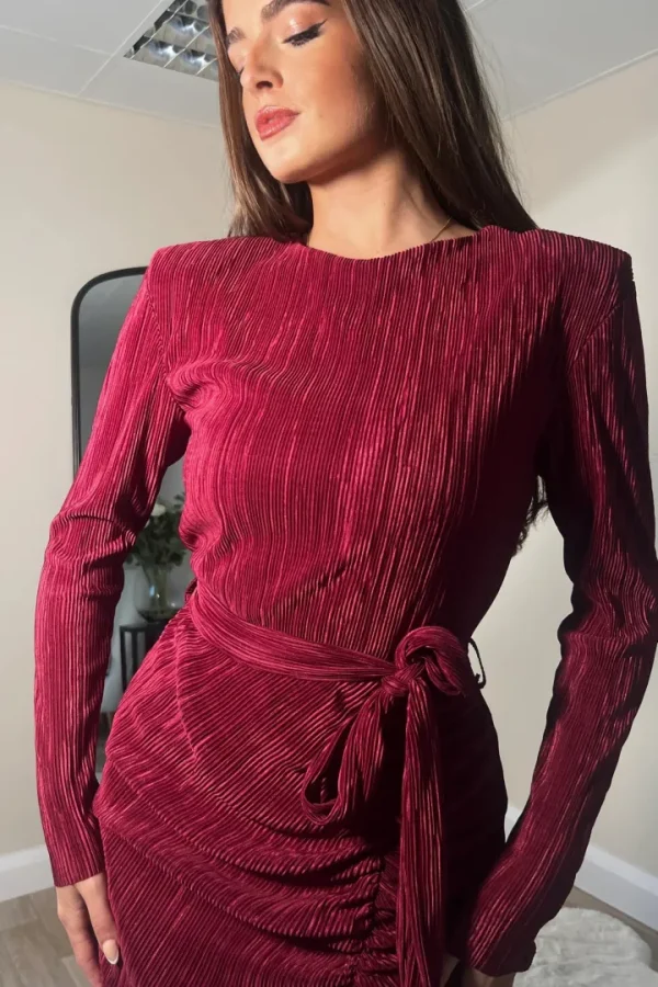 Girl in Mind Dresses | Occasionwear<Elena Long Sleeve Ruched Seamed Midi Dress
