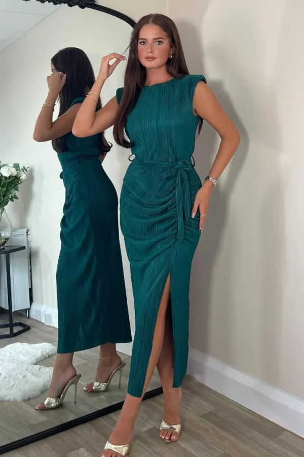 Girl in Mind Occasionwear | Dresses<Elena Ruched Seamed Midi Dress