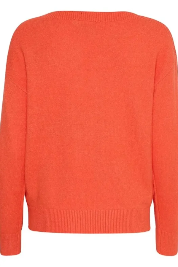 Ichi Jumpers & Cardigans<Ella Boat Neck Jumper (Fiesta)