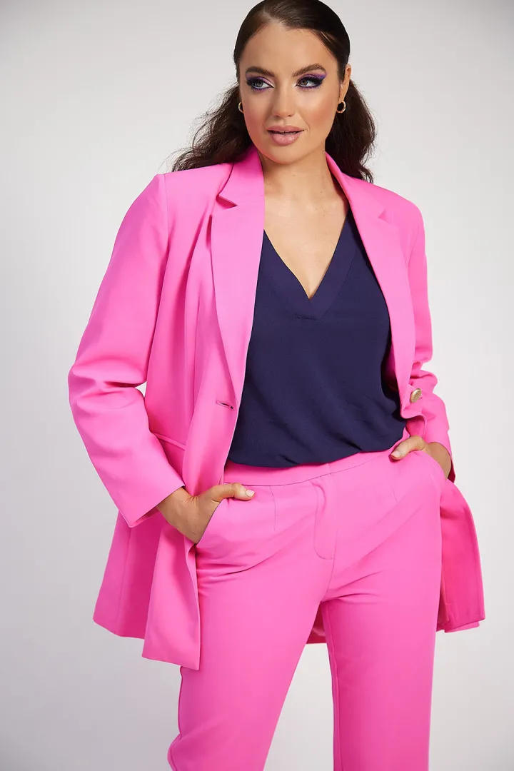 ellen_blazer_pink_0.webp Oh Molly Occasionwear<Ellen Blazer (Pink)