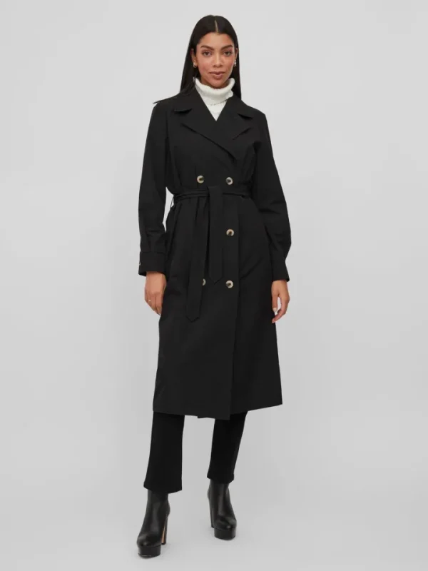 Vila Coats<Ersin Long Trench Coat (Black)