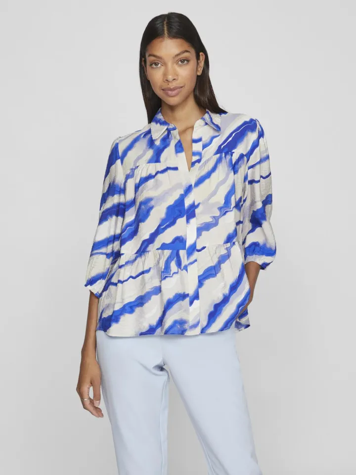 esa__sleeve_shirt_grey_vi_0.webp Vila Shirts & Blouses<ESA 3/4 SLEEVE SHIRT (GREY VIOLET)