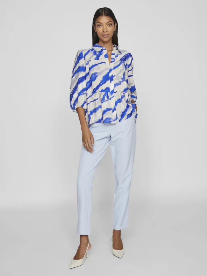 esa__sleeve_shirt_grey_vi_2.webp Vila Shirts & Blouses<ESA 3/4 SLEEVE SHIRT (GREY VIOLET)