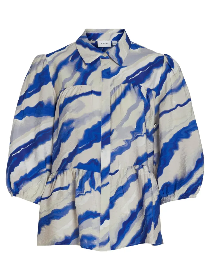 esa__sleeve_shirt_grey_vi_6.webp Vila Shirts & Blouses<ESA 3/4 SLEEVE SHIRT (GREY VIOLET)