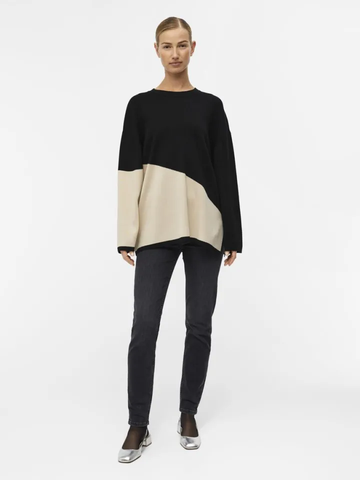 essie_block_knit_jumper_b_1.webp Object Jumpers & Cardigans<Essie Block Knit Jumper (Black)