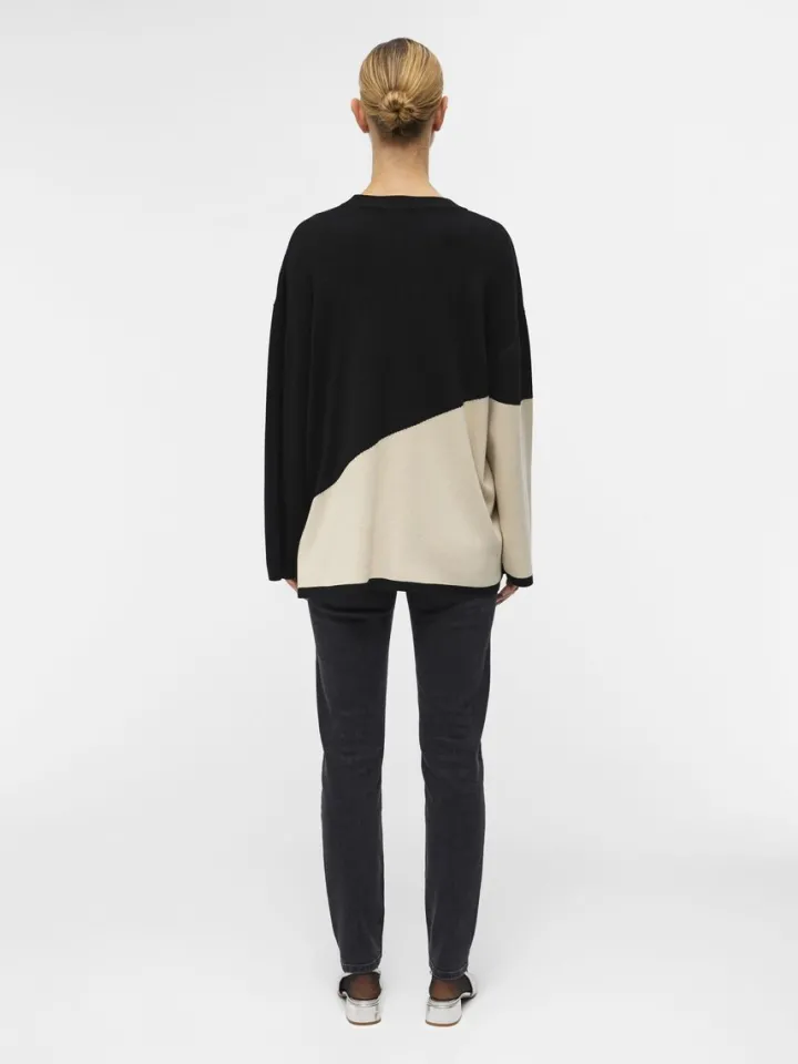 essie_block_knit_jumper_b_2.webp Object Jumpers & Cardigans<Essie Block Knit Jumper (Black)