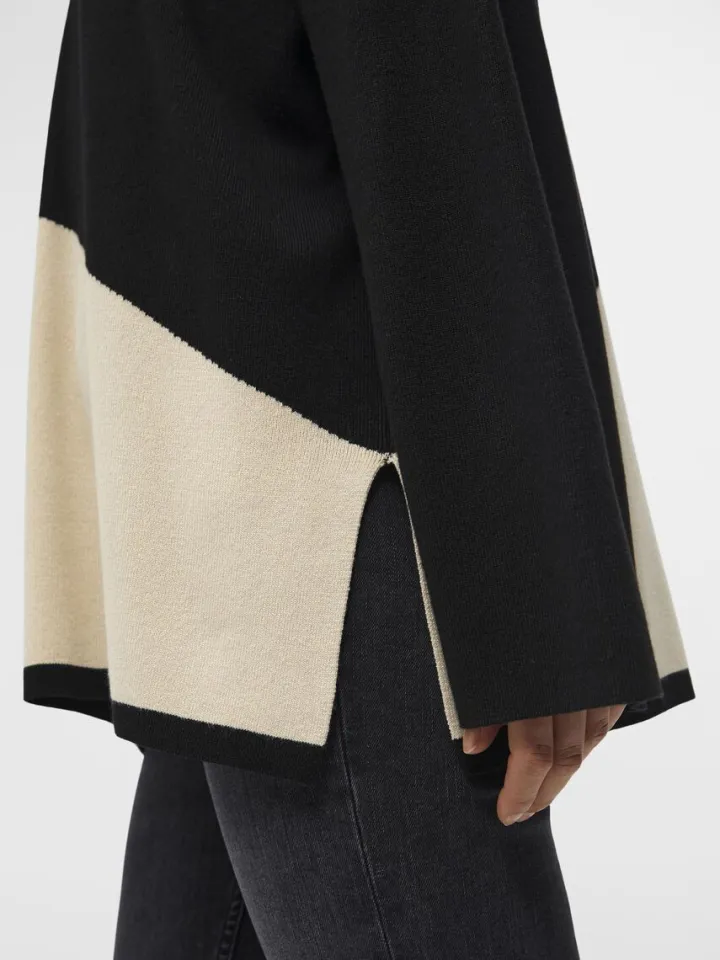 essie_block_knit_jumper_b_3.webp Object Jumpers & Cardigans<Essie Block Knit Jumper (Black)