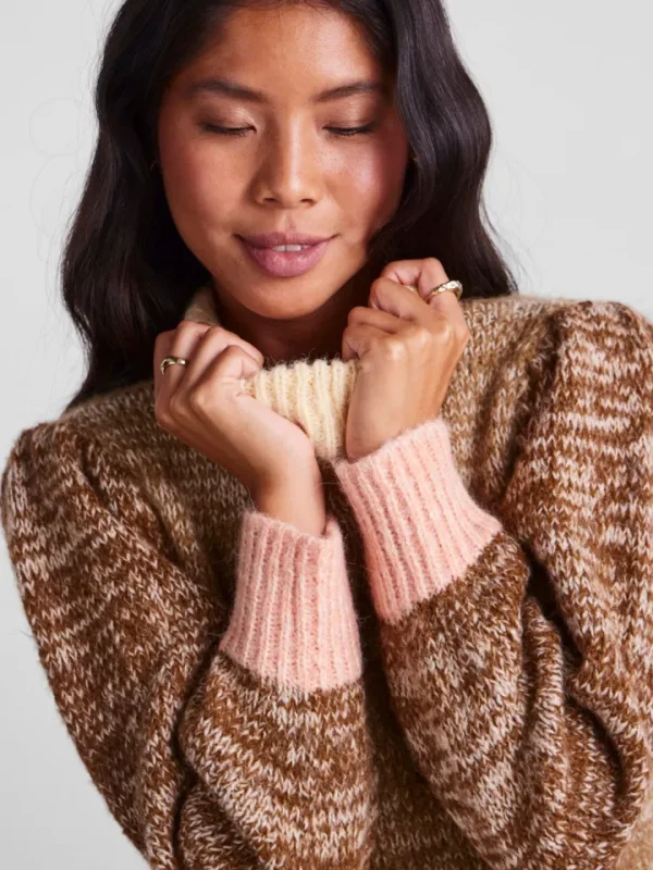 Pieces Jumpers & Cardigans<Felisia High Neck Jumper (Dijon)