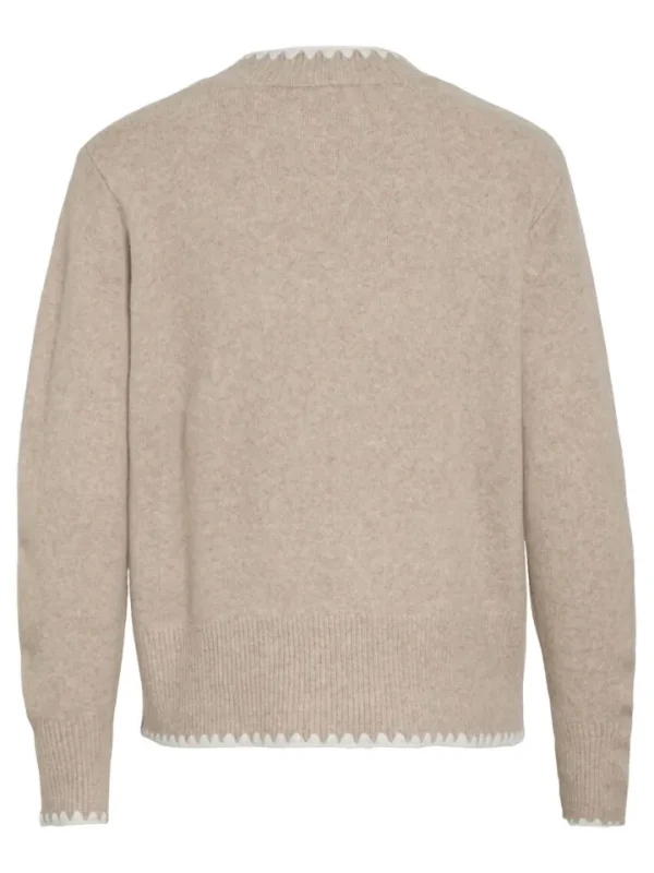 Vila Jumpers & Cardigans<Fina Jumper (Natural Melange/White)