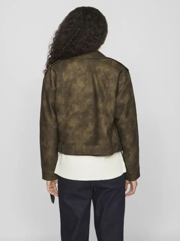Vila Jackets<Fiona Biker Jacket (Brown Patina/Washed)
