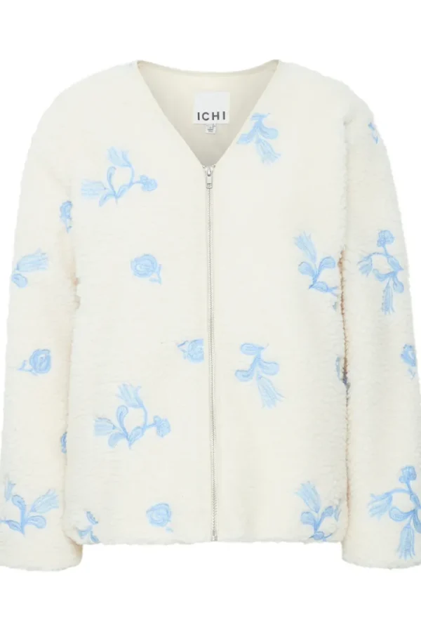 Ichi Jackets | Coats<Gail Teddy Zipped Jacket (Almond Milk)