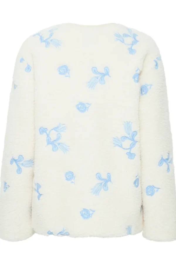 Ichi Jackets | Coats<Gail Teddy Zipped Jacket (Almond Milk)