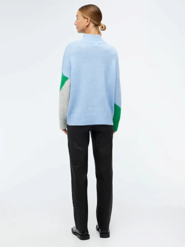 Object Jumpers & Cardigans<Geromin Jumper (Serenity Light grey/fern green)