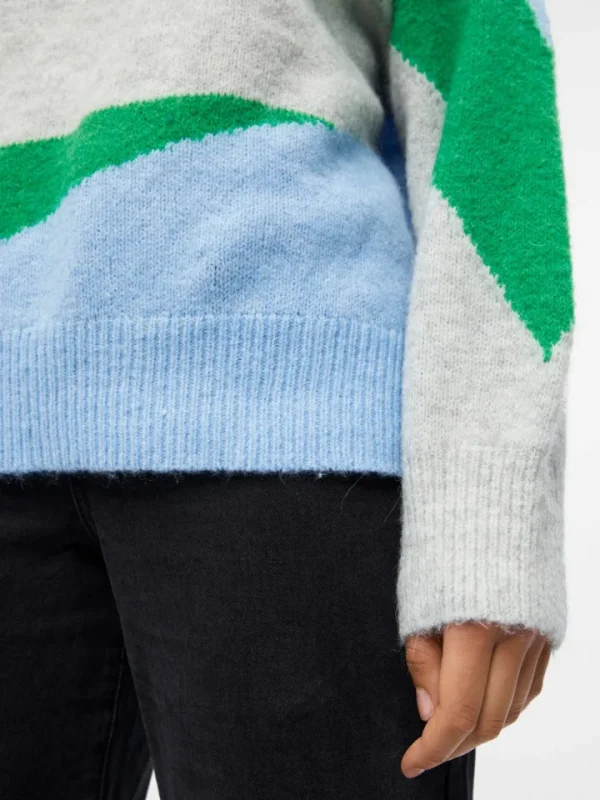 Object Jumpers & Cardigans<Geromin Jumper (Serenity Light grey/fern green)