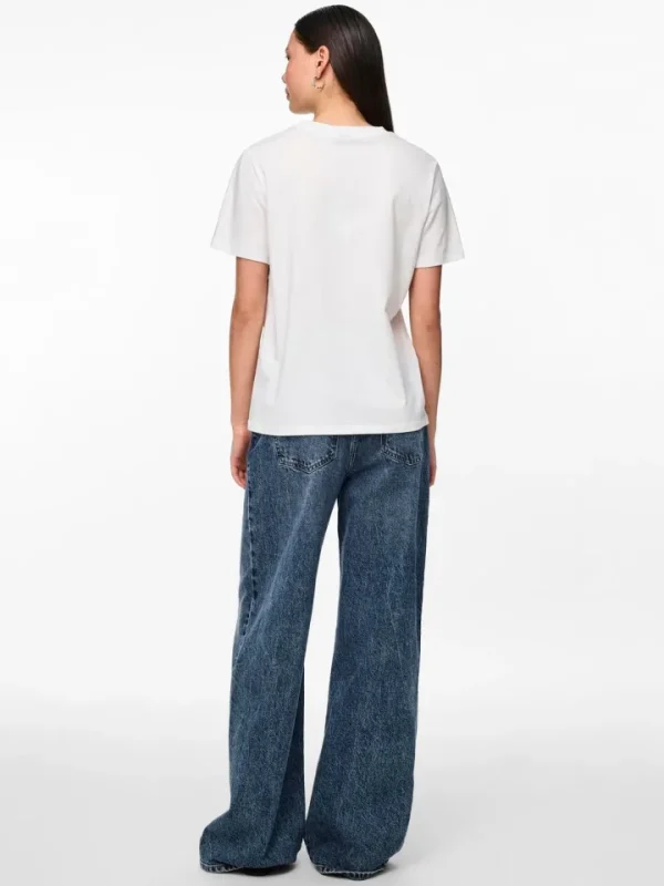 Pieces T-Shirts<Good Things T-Shirt (White/Begonia Pink)