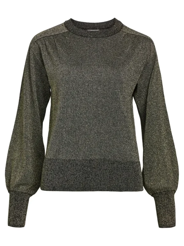 Object Jumpers & Cardigans<GRACE GLITTER JUMPER (BLACK/GOLD)
