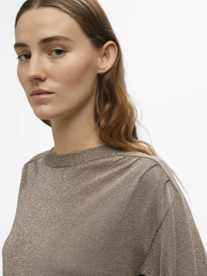 grace_glitter_jumper_foss_3.webp Object Jumpers & Cardigans<GRACE GLITTER JUMPER (FOSSIL/SILVER)