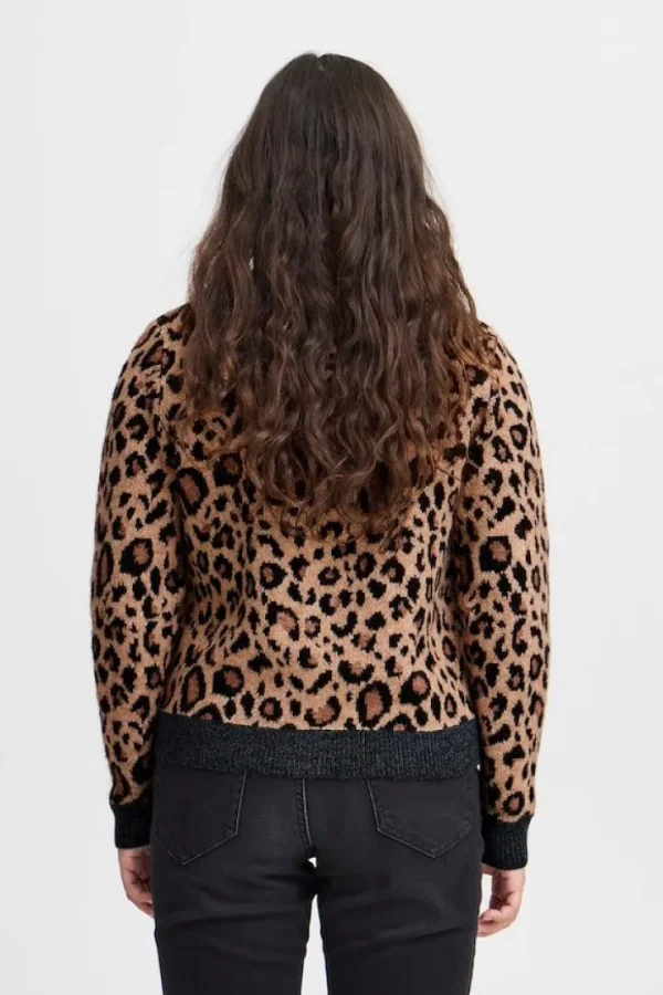 Ichi Jumpers & Cardigans<Hailey Cardigan (Leopard)