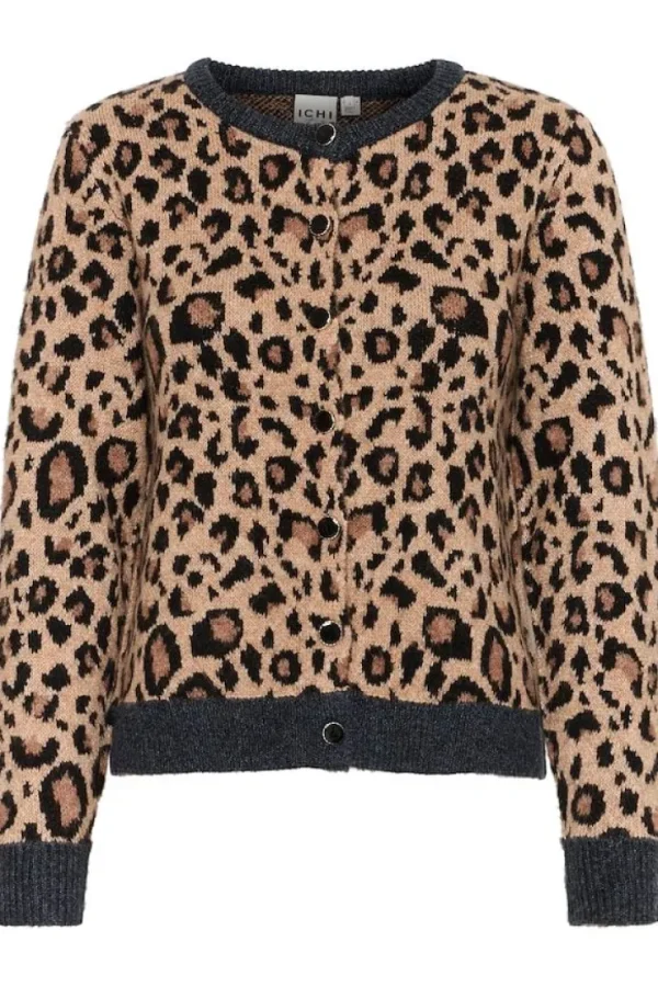 Ichi Jumpers & Cardigans<Hailey Cardigan (Leopard)