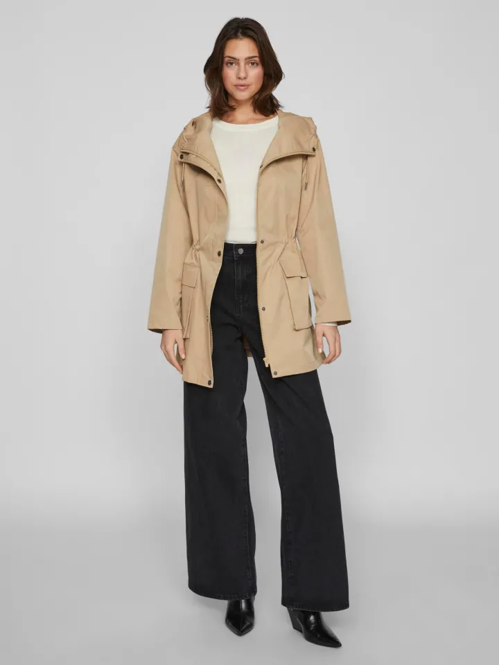 haran_ls_parka_jacket_cor_1.webp Vila Jackets<HARAN L/S PARKA JACKET (CORNSTALK)