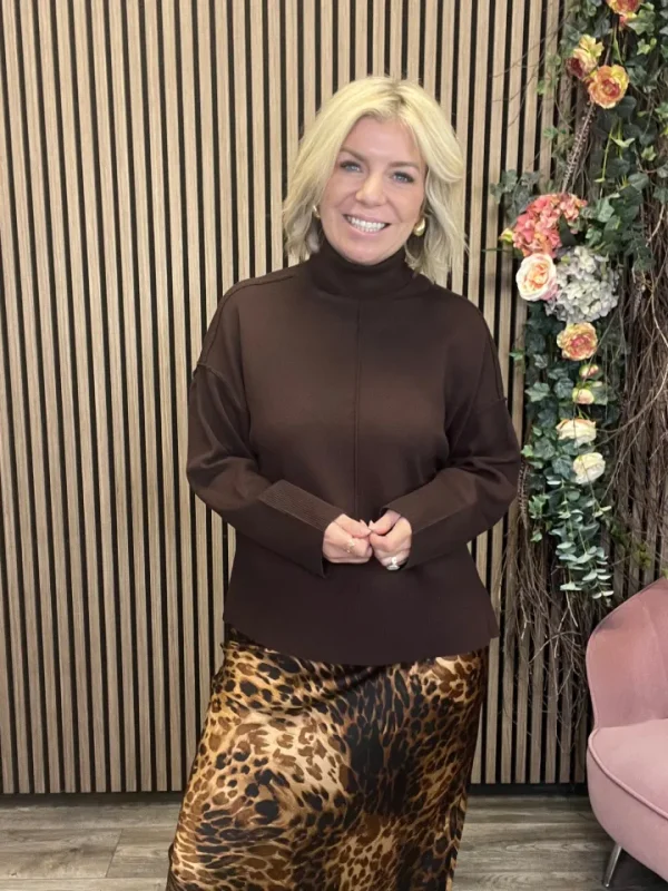 Vila Jumpers & Cardigans<Harper Rollneck Jumper (Coffee Bean)