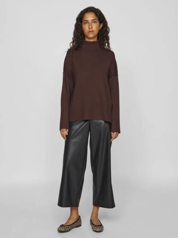 Vila Jumpers & Cardigans<Harper Rollneck Jumper (Coffee Bean)
