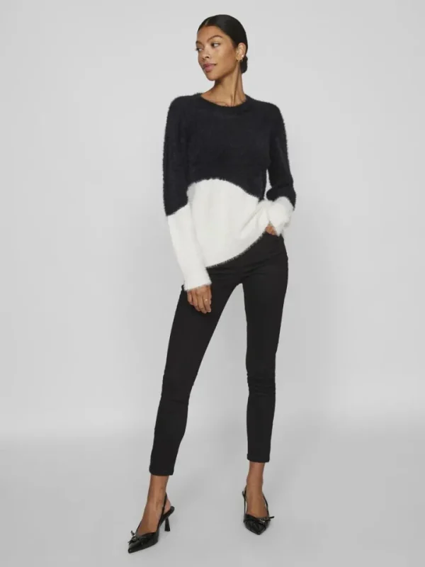 Vila Jumpers & Cardigans<Heather Knit Jumper ( Beauty/ White)