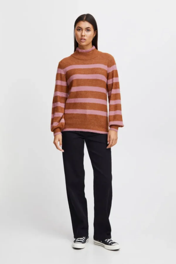Ichi Jumpers & Cardigans<HEDEN HIGH NECK JUMPER (SUGAR ALMOND)