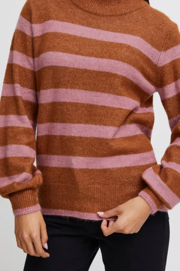 Ichi Jumpers & Cardigans<HEDEN HIGH NECK JUMPER (SUGAR ALMOND)