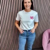 Vila T-Shirts<Hiva T-Shirt (White/Pink Sunshine)