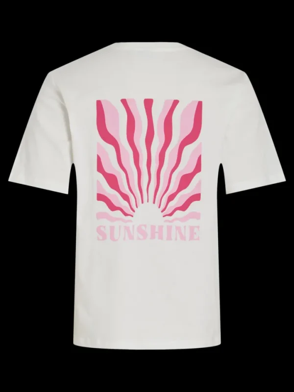 Vila T-Shirts<Hiva T-Shirt (White/Pink Sunshine)