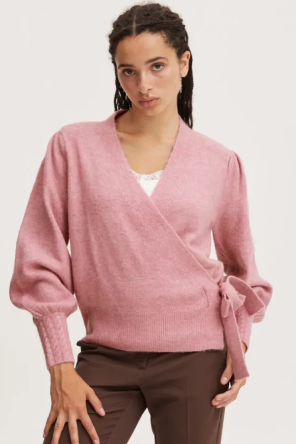Ichi Jumpers & Cardigans<Holene Wrap Cardigan (Pink)
