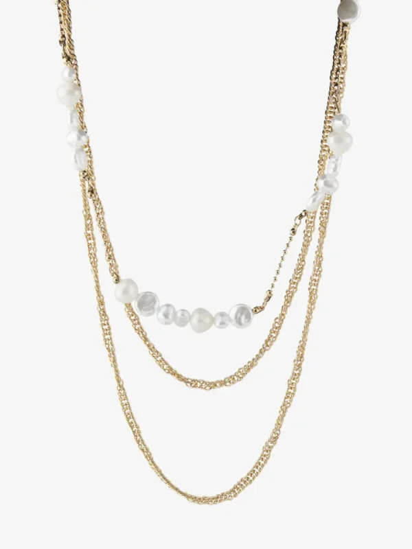 Pieces Jewellery<Hulis Combi Necklace (Gold)