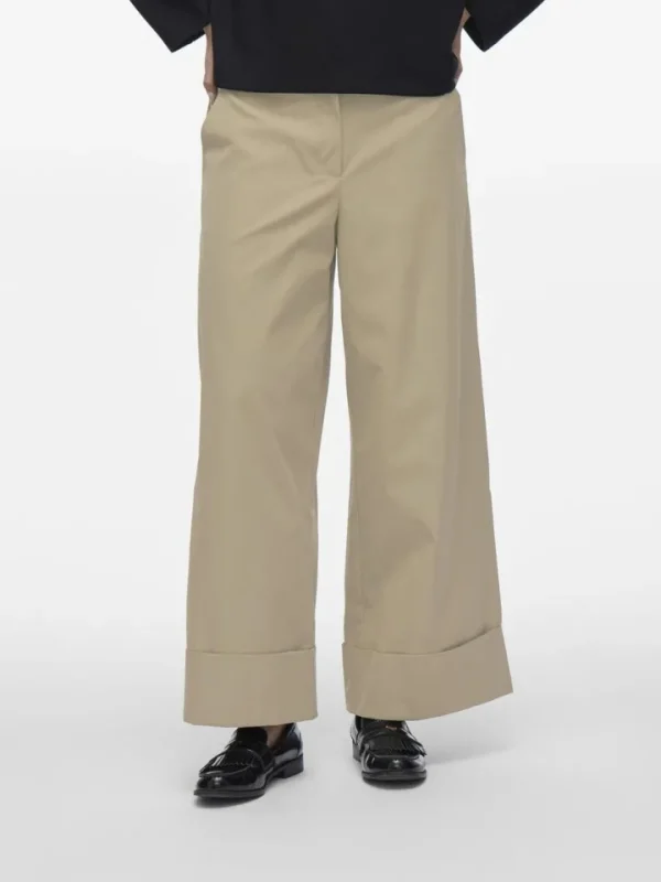 Vila Pants<Ida 7/8 Fold Up Pants (Feather Gray)