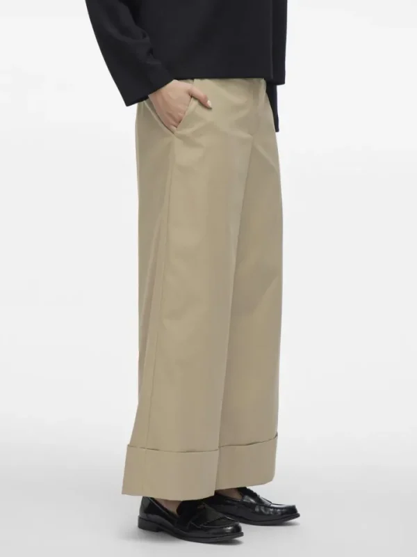 Vila Pants<Ida 7/8 Fold Up Pants (Feather Gray)