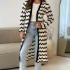 Girl in Mind Jumpers & Cardigans<Ingrid Crochet Chevron Cardigan (Black/Cream)