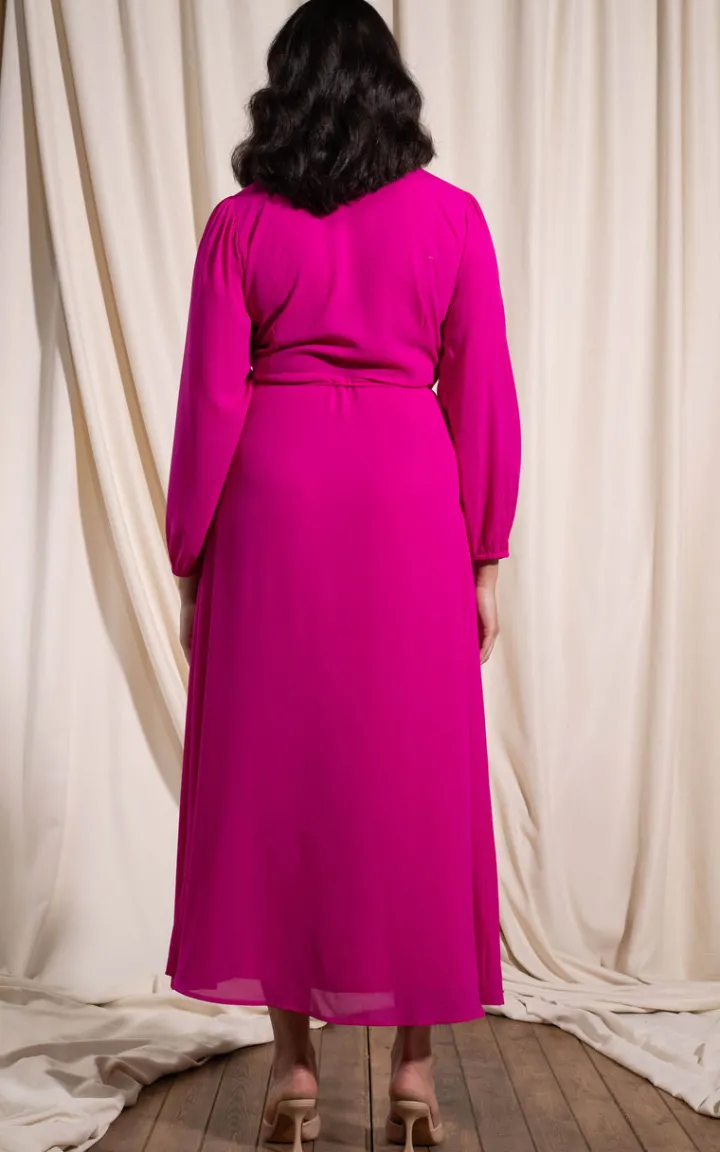 jagger_dress__dancing_leo_1.webp Dancing Leopard Occasionwear<Jagger Dress | | Magenta